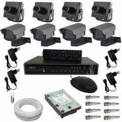 Kit Sistema de Vigilância com Micro Câmeras e Gravador Dvr S