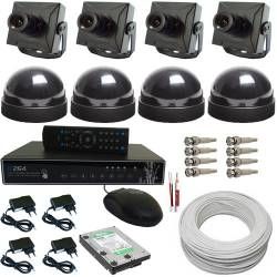 Kit 4 Câmeras de Segurança com Gravador Dvr Stand Alone - Ac